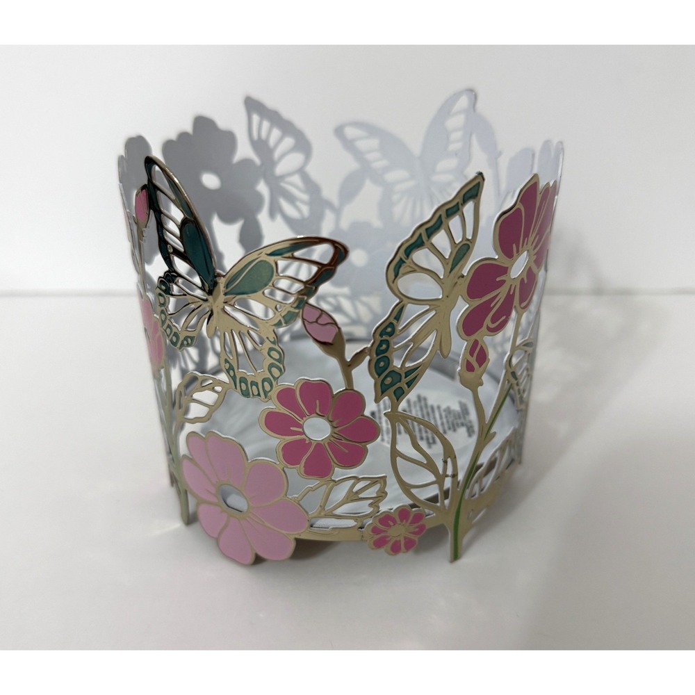 Bath and Body Works Butterflies in the Garden 3-wick Candle Holder NEW